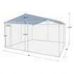 4X4X2.32M Walk In Dog Enclosure Kennel Pet Run House Chicken Coop Cage,Uv Block Roof Security Gate