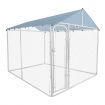 4X2.3X2.32M Dog Enclosure Kennel Pet Run House Chicken Coop Cage W/Uv Block Roof, Security Gate