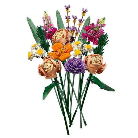 Flower Bouquet Bricks with LED lighting Kit, compatible with 10280 for adult, Vase NOT include