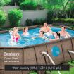 Bestway Rattan Print Steel Frame Above Ground Swimming Pool W/Antimicrobial Filter 4.27X2.5X1M