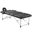 55Cm Width Foldable Height Adjustable Massage Table Bed Padded W/6Cm Thick Foam Portable Easy Carry