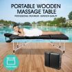 75Cm Width Foldable Height Adjustable Massage Table Bed Padded W/6Cm Thick Foam Portable Easy Carry