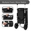 45Kg Load Folding Easy Transport 2 Big Wheels Shopping Cart Trolley Durable Waterproof Oxford Cloth