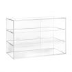 3 Tiers Crystal Dust Proof Cake Display Cabinet Food Showcase Case W/ 2 Durable Shelves 58X33X40Cm