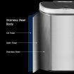 70L Kitchen Touchless Motion Sensor Bin Dual Compartment Garbage Waste Recycle Can Large Opening