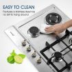 60Cm Ng Lpg 4 Burners Gas Cooktop Hob Stove Easy Clean Stainless Steel Top W/Sai Safe Certification