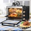 45L Electric Convection Oven W/2 Hot Plates On Top, Great For Rotisserie,Bake,Heat,Toast,Grill