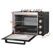45L Electric Convection Oven W/2 Hot Plates On Top, Great For Rotisserie,Bake,Heat,Toast,Grill