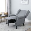 Position Adjustable Sofa Recliner Chair W/Large Backrest Padded W/Thick & High Resilience Foam-Grey