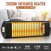 2000W 5S Instant Warm Waterproof In/Outdoor Infrared Patio Heater Energy Saving Cover 36Sqm