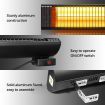 2000W 5S Instant Warm Waterproof In/Outdoor Infrared Patio Heater Energy Saving Cover 36Sqm