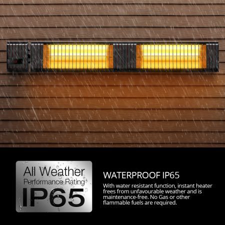 3000W 5S Instant Warm Waterproof In/Outdoor Infrared Patio Heater Energy Saving Cover 36Sqm