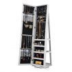 1.6M 360 Rotatable Mirror Jewellery Cabinet W/Versatile Holders&Ample Space Shelves,Lockable Door