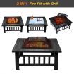 32" Outdoor Fire Pit/Bbq/Ice Pit 3 In 1 Portable Fireplace Brazier Patio Heater W/Safe Mesh Lid