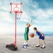 2M Height Adjustable Portable Kids Basketball Hoop Stand W/Backboard,Base,Inflator,Great Gift