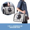 Pet Travel Carrier Crate Hand Shoulder Bag W/Semi-Sphere Window Breathable High Quality Material