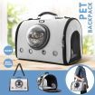 Pet Travel Carrier Crate Hand Shoulder Bag W/Semi-Sphere Window Breathable High Quality Material