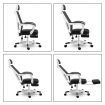 High Back Breathable Mesh 150 Degree Reclining Computer Office Chair W/Thick Padded Seat,Slid Footrest