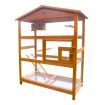 Durable Fir Wood Spacious Waterproof Bird Cage Aviary W/Perche,Toy,Ladder For Parrot Cockatoo,Etc.