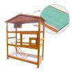 Durable Fir Wood Spacious Waterproof Bird Cage Aviary W/Perche,Toy,Ladder For Parrot Cockatoo,Etc.