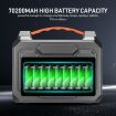 70200Mah Portable Solar Generator Power Station W/Led Light&Usb,Dc,Ac Ports Charging Wide Products