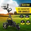 500W Climb Hill Easily Electric 3-Wheel Golf Buggy Trolley W/36-Hole Battery,9 Speed Control