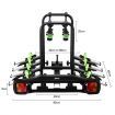 Car 4 Bikes Rack Tow Ball Mounting Carrier W/Tail Light,License Plate Frame,Flexible Titling Design