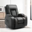 Pu Leather 8-Point Heated Full Body Massage Chair 135 Degree Recliner W/Thick Padded Foam 360 Degree Swivel