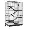 Large 5 Levels Sturdy Metal Rabbit Hutch Cage Chinchillas Hamsters Ferrets House W/Lockable Wheels