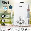 Portable Outdoor Gas Lpg Instant Shower Hot Water Heater W/Constant Water Flow Up To 550L/H-White