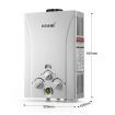 Portable Outdoor Gas Lpg Instant Shower Hot Water Heater W/Constant Water Flow Up To 550L/H-Silver