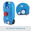 40L Wheel Water Tank Outdoor Water Storage Container For Camping, Motorhome, Caravan Trips-Blue