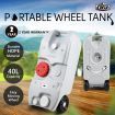 40L Wheel Water Tank Outdoor Water Storage Container For Camping, Motorhome, Caravan Trips-Grey