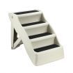 Flatly Folded None Slip 4-Step Pet Ramp Dog Ladder Stair Lightweight But Sturdy Max 60Kg Load