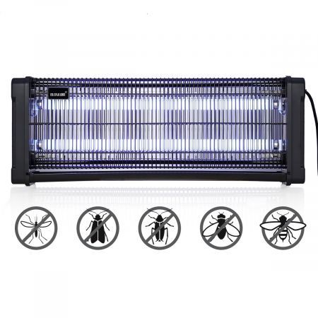 150Sqm Area 40W Electric Bug Zapper Insect Mozzie Killer Fly Trap Catcher Eco Pest Control-Black