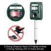 315Sqm Area Solar Ultrasonic Pest Repeller Flash Light Animal Deterrent For Bird Fox Cat Racoon Bat