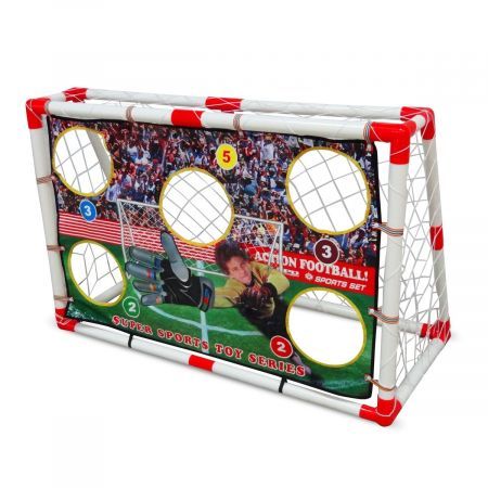 Kids Soccer Football Goal Target Training Set-Kick Ball To Different Holes For Different Scores