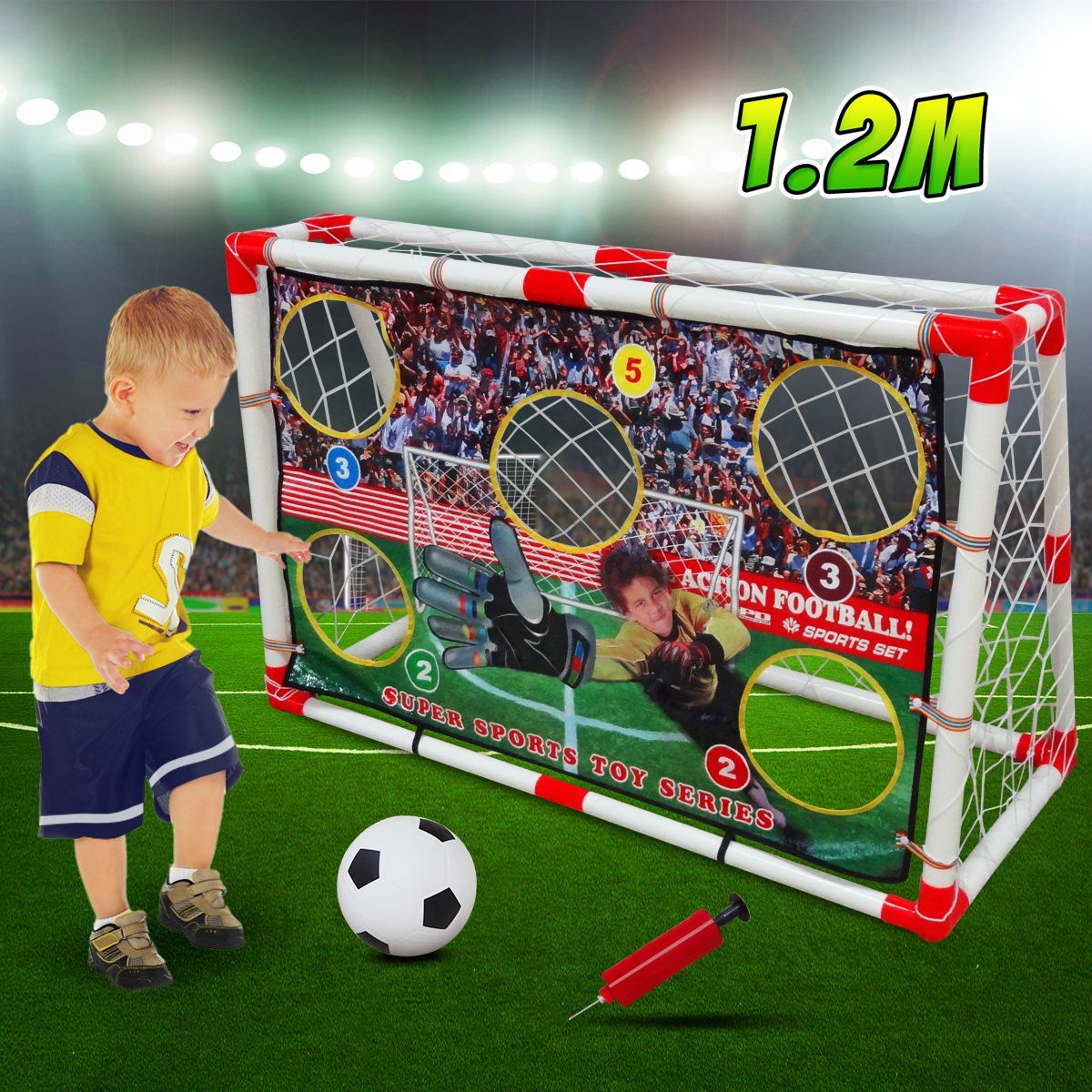 Kids Soccer Football Goal Target Training SetKick Ball To Different