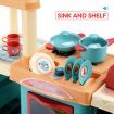 Kids Creativity Develop Toy-60 Pcs Kitchen Pretend Play Set W/Pan,Mug,Oven,Saucer,Condiment,Etc.