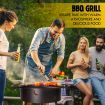 32" Outdoor Fire Pit / Bbq Grill 2 In 1 Portable Fireplace Brazier Patio Heater W/Safety Mesh Lid