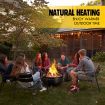 32" Outdoor Fire Pit / Bbq Grill 2 In 1 Portable Fireplace Brazier Patio Heater W/Safety Mesh Lid