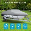 16-18.5Ft High Quality Weather/Uv Resistant Boat Cover Canopy For  V-Hull Open Fishing Boats