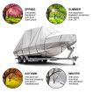 17-19Ft High Quality Weather/Uv Resistant Jumbo Boat Cover Canopy For Hardtop Or T-Top Boats