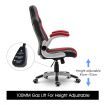 Pu Leather High Back Racing Gaming Office Chair W/ Flexible Armset Comfortable Seat-Black&Red