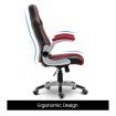 Pu Leather High Back Racing Gaming Office Chair W/ Flexible Armset Comfortable Seat-Black&Red