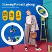 240-Bulb Cri??97% 18?? Pro Led Ring Light For Makeup Selfie Photo Live Stream,Height Adjustable