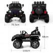 Kids 12V 3-6Km/H Ride On Jeep Off Road Car W/Flash Light Music,Safe Romote Control,28Cm Seat-Black