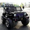 Kids 12V 3-6Km/H Ride On Jeep Off Road Car W/Flash Light Music,Safe Romote Control,28Cm Seat-Black