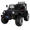 Kids 12V 3-6Km/H Ride On Jeep Off Road Car W/Flash Light Music,Safe Romote Control,28Cm Seat-Black