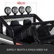 Kids 12V 3-6Km/H Ride On Jeep Off Road Car W/Flash Light Music,Safe Romote Control,28Cm Seat-Black